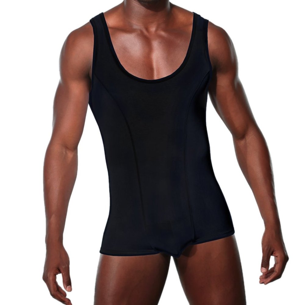 Doreanse Men’s Pouch Bodysuit Snap Closure Crotch